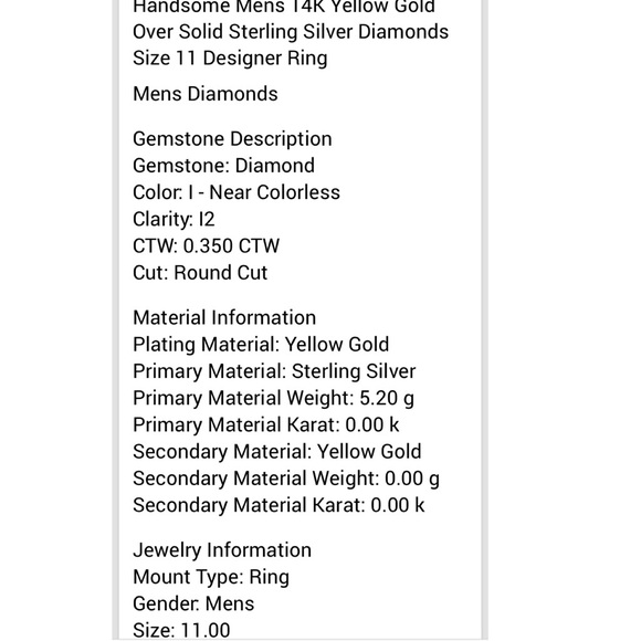 Gorgeous Men’s Diamond Bling Ring - Picture 8 of 8